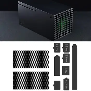 1 комплект силиконовой пылезащитной заглушки, мини-износостойкая черная игровая консоль, пылезащитная сетка, защитные аксессуары для Xbox серии X