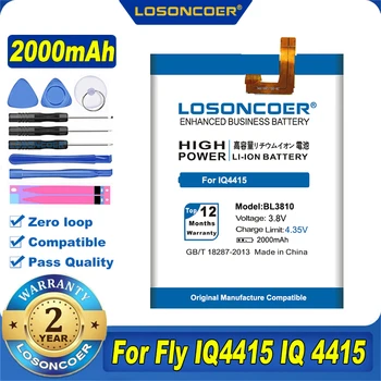 100% Оригинальный Аккумулятор LOSONCOER 2000mAh BL3810 Для Fly IQ4415 Quad BL 3810