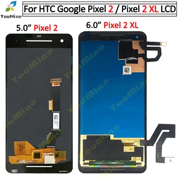 100% Протестировано Для HTC Google Pixel 2 ЖК-дисплей С Сенсорным экраном Digitizer fHD Для Google Pixel 2xl LCD 2 XL pixel XL2 Ремонт дисплея