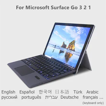 Беспроводная клавиатура для Microsoft Surface Go3 Go 2 1 Клавиатура с подсветкой на арабском иврите Русском испанском Корейском Португальском Teclado