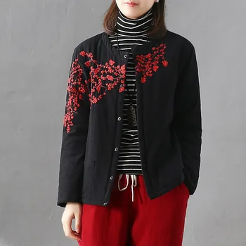 Зимне-осенняя куртка для женщин 2018, китайские трендовые стили, женская элегантная одежда, куртка-кимоно, женская 2018 AA4279