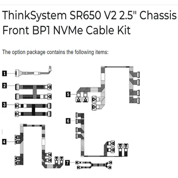 Комплект кабелей BP1 NVMe для передней части корпуса Lenovo ThinkSystem SR650 V2 2.5