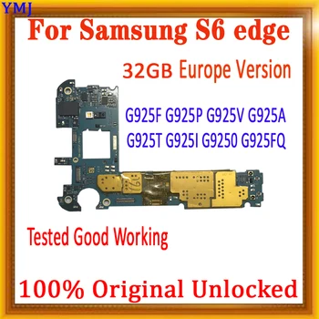 С полным набором чипов и системой Android Для Samsung Galaxy S6 edge G925F Официальная версия материнской платы Оригинальная Разблокированная логическая плата