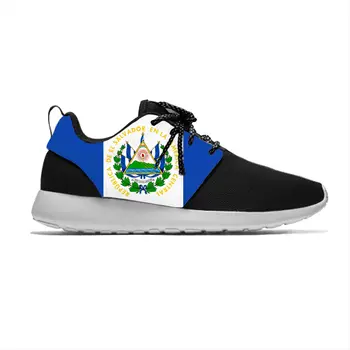 Сальвадор, Флаг Сальвадора, Патриотическая Гордость, Забавные Спортивные кроссовки для бега, Повседневные Дышащие Легкие Мужские И женские кроссовки с 3D принтом.